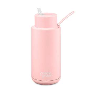  frank green Chrome Ceramic Reusable Water Bottle with Straw  Lid, 34oz Capacity (Chrome Rainbow - Cloud Lid) : Home & Kitchen