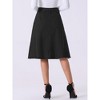 INSPIRE CHIC Women's Raw Hem Single Breasted Button Down A-Line Midi Jeans Skirt - 4 of 4