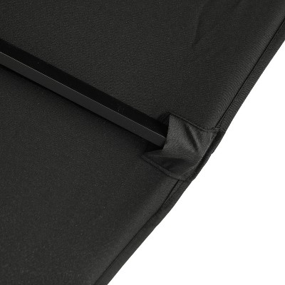 Bimini 10' Black Rectangular Market Umbrella with Steel Frame