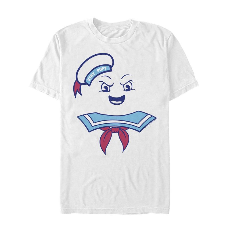 Men's Ghostbusters Stay Puft Marshmallow Man Face T-Shirt, 1 of 5