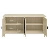 SKRAN Modern Rattan Cabinet: Engineered Rattan Storage with Adjustable Shelves - Particle Board & MDF Frame for Bedroom Living Room - 4 of 4