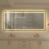 Vynxaria 59 in. H Single Bathroom Vanity Mirror in Polished Crystal Bathroom Vanity Mirror for Bathroom Wall Smart Lighted - 2 of 4
