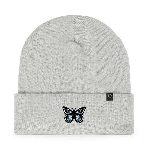 Dalix Butterfly Embroidered Beanie Insect Warm Winter Knit Hat for Women - 1 of 4