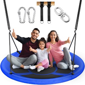 Mastgoal Sturdy & Comfortable 43 Inch Saucer Tree Swing Flying Indoor Outdoor Play Set Swing for Kids - 1 of 4