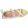 Allegra K Women's Opened Toe Tie Dye Platform Chunky Heel Lace Up Sandals - 4 of 4