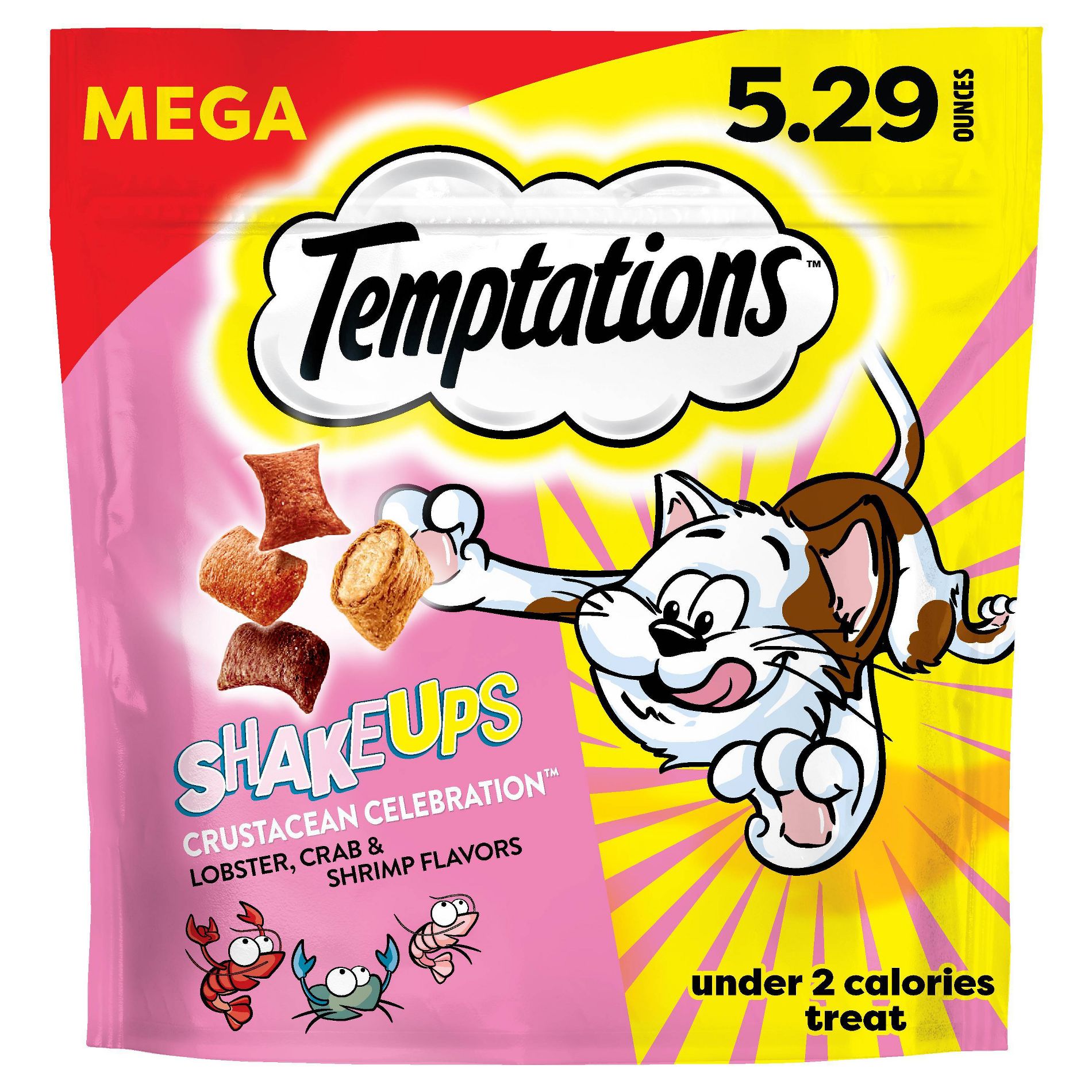 Temptations ShakeUps Crustacean Celebration Cat Treats with Lobster, Seafood, Crab and Shrimp - 5.29oz