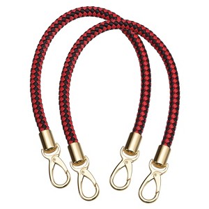 Unique Bargains PU Leather Braided Fashion Women's Handbag Purse Straps 2 Pcs - 1 of 4