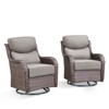 Outdoor Gliders Swivel Chairs with 6-Inch Thick Cushions Swivel Rocker Patio Chairs - 3 of 4