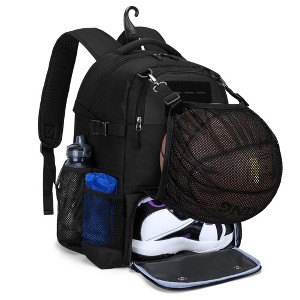 Generic Basketball Bag Backpack, Soccer Bag Backpack with External Ball Net, Basketball Equipment Bag with Separate Shoe Space - 1 of 4