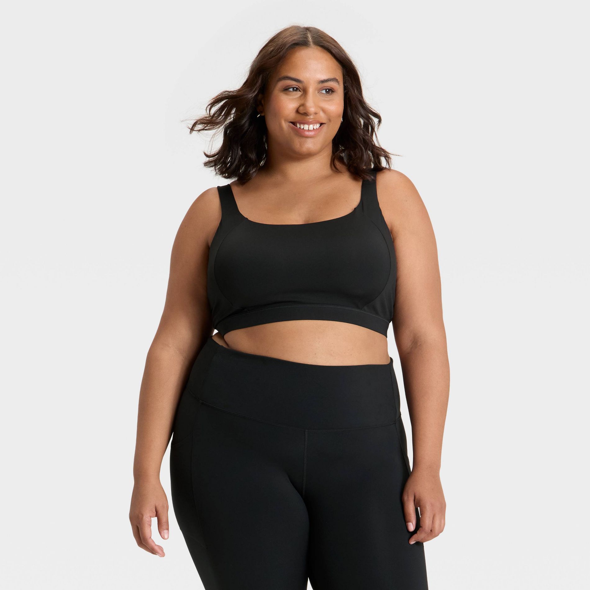 Women's High Support Sports Bra - All In Motion™ Black 1X