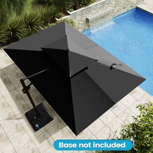 Crestlive Products 9x11.5FT Double Top Cantilever Umbrella Outdoor 360 Degree Rotation Offset Umbrella 6 Heights Adjustable Cantilever Patio Umbrella - 1 of 4