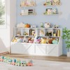 GustoWave Kids Bookshelf and Toy Storage, Kids Toy Storage Organizer, Toddler Bookshelf Toy Storage Cabinet for Playroom, Bedroom, Nursery - 3 of 4