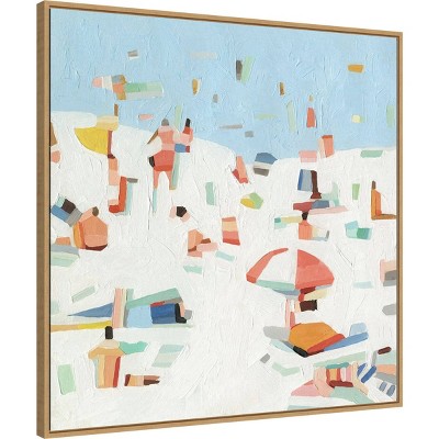 Summer Confetti III Pastel Beach Scene Canvas Art Print
