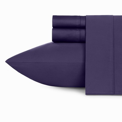 Royal Blue Twin Sheet Set - 100% Pure Cotton Sateen Weave, 400 Thread Count Deep Pocket Sheets, 3 Piece Ultra Soft Bedding - California Design Den