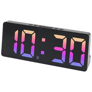 REGALWOVEN Digital Corded Electric Plastic Adjustable Brightness Alarm Clock 6.1"L x 0.9"W x 2.5"H 1 Pc - 1 of 4
