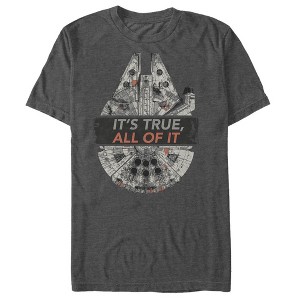 Men's Star Wars The Force Awakens Millennium Falcon It's True T-Shirt - 1 of 4