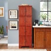 KWPZQEB Pantry Storage Cabinet, Farmhouse Corner Cabinet with 8 Doors & Metal Handles, Freestanding Cupboard for Bathroom, Kitchen - 2 of 4