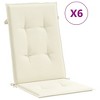 vidaXL Highback Chair Cushion Set of 6 Anthracite Fabric (100% polyester) - 2 of 4