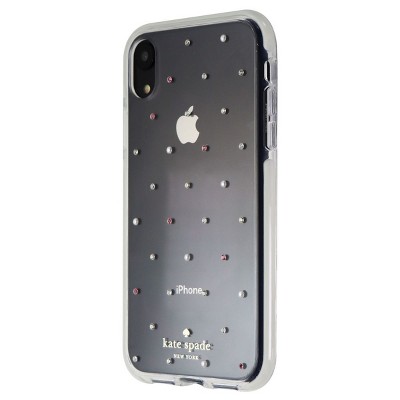 Case Mate licensed - Kate Spade Defensive Hardshell Case for Apple iPhone XR - Clear / Pin Dot Gems