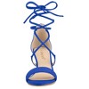 Allegra K Women's Elegant Faux Suede Lace Up Open Toe Kitten Heel Sandals - 2 of 4