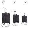 AENKYO 3-Piece Softshell Luggage Set, Fabric Suitcases with Spinner Wheels & Password Lock - Lightweight Travel Luggage Set, Purple - 2 of 4