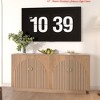 Kitchen 63" Modern Farmhouse Sideboard Buffet Cabinet w/ Storage and Fluted Doors - Storage Sideboard - 4 of 4