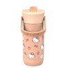Zak Designs 14oz Stainless Steel Vacuum Hello Kitty Harmony Straw Bottle Pink - 2 of 4