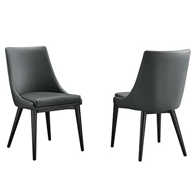 Modway Viscount Dining Side Chair Vinyl Set of 2