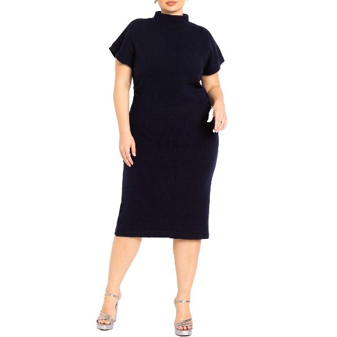 ELOQUII Women's Plus Size Short Sleeve Sweater Dress - image 1 of 1