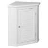 Slone White Shuttered Corner Cabinet - Elegant Home Fashion - 3 of 4