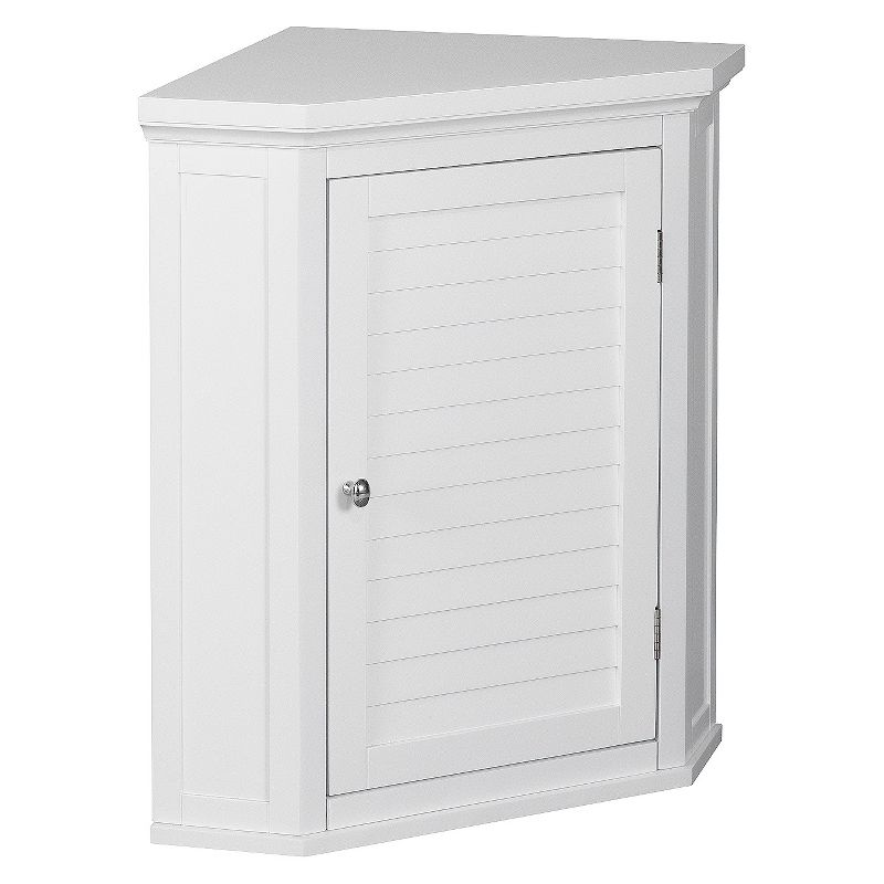 Slone White Shuttered Corner Cabinet - Elegant Home Fashion, 4 of 17