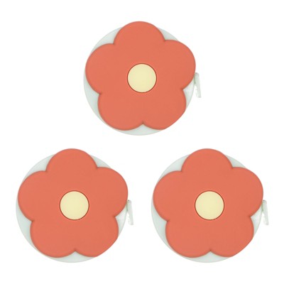 Unique Bargains Dual-sided Retractable Rulers and Measuring Tools Flower Design Tape 1.5m/60"