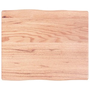 vidaXL Table Top, Light Brown 23.6"x19.7"x(0.8"-1.6") Treated Solid Wood Live Edge - 1 of 4