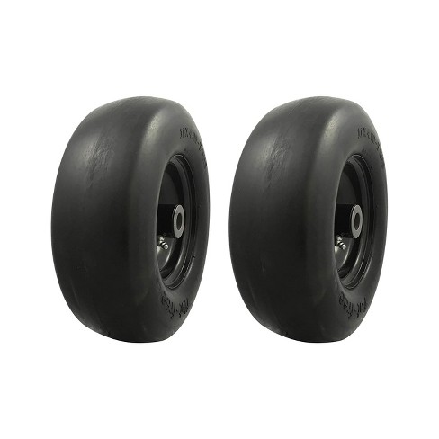 Pack of 2 Black Marathon 00296 Easy Fit 4.00-6 Flat-Free Wheel Assembly for Residential Wheelbarrow 