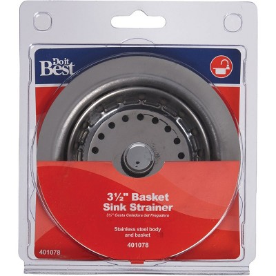 3-1/2 Inch Stainless Steel Chrome Basket Strainer Assembly
