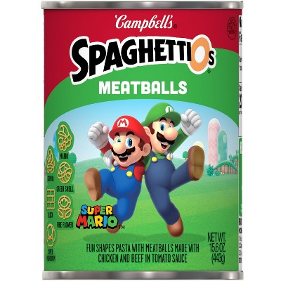 SpaghettiOs Super Mario Bros Canned Pasta with Meatballs- 15.6oz_3