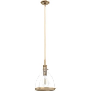 Hunter Fan 10" 1-Light Van Nuys Pendant Alturas Gold : Modern Glass Ceiling Fixture, ETL Listed, Adjustable Height - 1 of 4