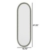 KWPZQEB Metal Framed Bathroom Mirror for Wall, 15x47 Inch Oval Mirror, Retro Bathroom Vanity Mirror, Modern Decorative for Restroom, Bedroom - 3 of 4