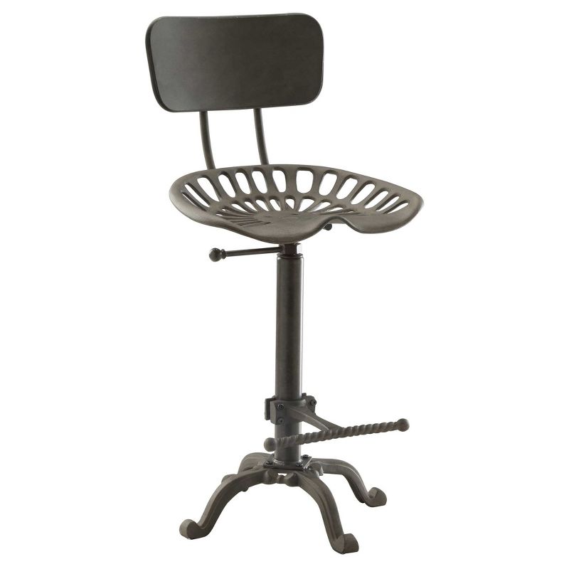 Austin Adjustable Tractor Seat Counter Height Barstool with Back - Carolina Chair & Table, 1 of 5