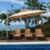 TiramisuBest 9ft Aluminum Cantilever Tilt Patio Umbrella with Center Pole - Lake Blue (Not Base) - 2 of 4