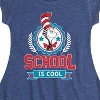 Girls' - Dr. Seuss - Cat in the Hat School Is Cool Fit & Flair Cap Sleeve Dress - 2 of 4