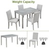 Kumasinova 5-Piece Counter Height Dining Set, Wooden Kitchen Table with Acrylic Crystal Trim & 4 Upholstered Chairs, Table Set, Dining Chairs Set - 3 of 4