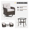 EAGLE PEAK Rustic Veranda Patio Bistro Set, Outdoor Wicker Furniture - 3 of 4