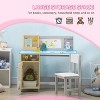 Gray Toddler Desk and Chair Set, Kids Writing Desk Study Table for Children - 2 of 4