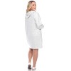 Women's Plus Size Hoodie Sweatshirt Dress - White Mark - 3 of 3