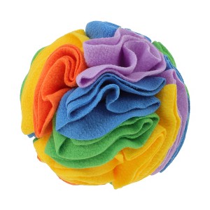 Unique Bargains Snuffle Ball for Dogs Designed for Small Breeds and Puppies Interactive Dog Toys Keeps Pets Busy Colorful Small - 1 of 4