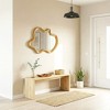 Spassway Irregular Wall Mirror Wood Frame Bathroom Mirror Asymmetrical Artistic Mirror Decorative for Living Room Bedroom Bathroom Hallway Entryway - 2 of 4