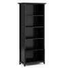 TOAOTBNBO 3-Tier Tall Storage Bookcase, L-shape Bookshelves with Asymmetrical Design, Home Office Display Book Shelf, White - 2 of 4