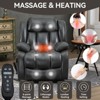 PAGED Power Lift Recliner Chair, Massage Chair with Lumbar Heating and Side Pocket, Leather Accent Chair for Bedroom, Living Room Furniture - 2 of 4