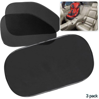 Zone Tech Car Side And Rear Window Cling On Sun Shades – 3 Pack